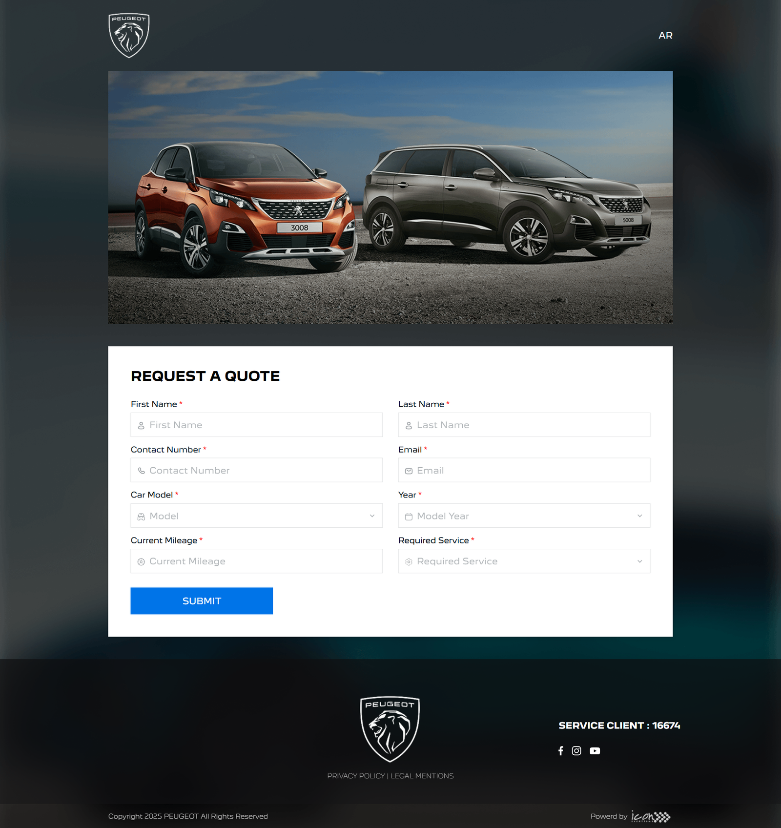 PEUGEOT Egypt - Service Campaign Page